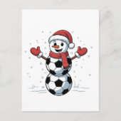Snowman Soccer Weihnachten Weihnachtsmann Baseball Einladungspostkarte (Vorderseite)