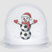 Snowman Soccer Weihnachten Weihnachtsmann Baseball Schneekugeln (Vorderseite)