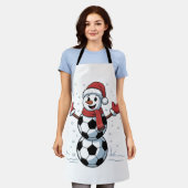 Snowman Soccer Weihnachten Weihnachtsmann Baseball Schürze (Getragen)
