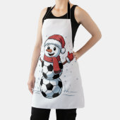 Snowman Soccer Weihnachten Weihnachtsmann Baseball Schürze (InSitu)