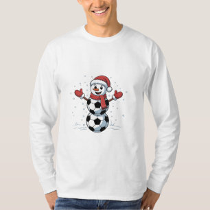 Snowman Soccer Weihnachten Weihnachtsmann Baseball T-Shirt