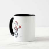 Snowman Soccer Weihnachten Weihnachtsmann Baseball Tasse (Vorderseite Links)