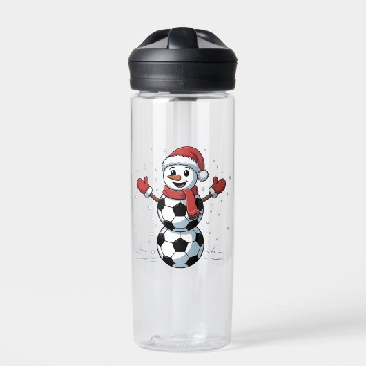 Snowman Soccer Weihnachten Weihnachtsmann Baseball Trinkflasche (Vorderseite)