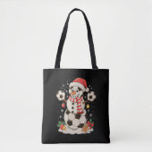Snowman Soccer Weihnachtsfeiertag Winter Xmas Spor Tasche (Vorderseite)