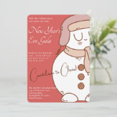 Snowman Soiree" Einladungen zu Silvestergala (Stehend Vorderseite)