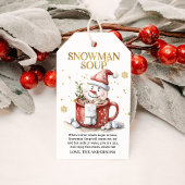 Snowman Soup Heiße Cocoa Urlaub Geschenkanhänger