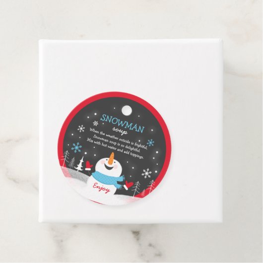 Snowman Soup Heiße Schokolade Geschenk Geschenkanhänger (Beispiel)