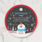 Snowman Soup Heiße Schokolade Geschenk Geschenkanhänger (Vorderseite)