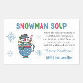 Snowman Soup Rezept Snowman Soup Label Rechteckiger Aufkleber (Vorderseite)