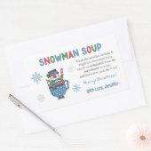 Snowman Soup Rezept Snowman Soup Label Rechteckiger Aufkleber (Umschlag)