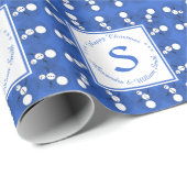 Snowman-Spaß-Weihnachtsmonogramm Z albernes Geschenkpapier (Rolleneckpunkt)