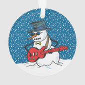 Snowman spielt eine elektrische Gitarre Ornament (Rückseite)