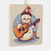 Snowman spielt Gitarre Keramikornament (Rechts)