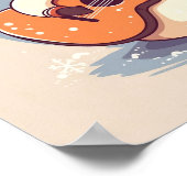 Snowman spielt Gitarre Poster (Ecke)