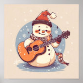 Snowman spielt Gitarre Poster (Vorne)
