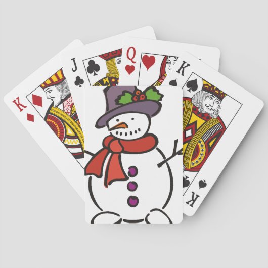 Snowman spielt Karten Spielkarten (Rückseite)