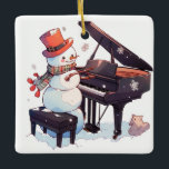 Snowman spielt Klavier<br><div class="desc">Ein Design, in dem ein Schneemann Klavier spielt</div>