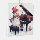 Snowman spielt Klavier Keramikornament (Rechts)