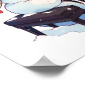 Snowman spielt Klavier Poster (Ecke)