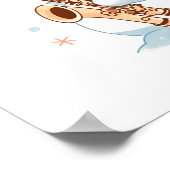 Snowman spielt Saxophon Poster (Ecke)