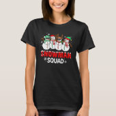 Snowman Squad Schnee Weihnachten Pajama Xmas Feier T-Shirt (Vorderseite)