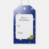 Snowman Stack Weihnachtsgeschenk Tag Geschenkanhänger (Vorderseite)