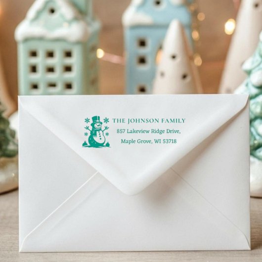 [Snowman Stamp] Custom Christmas Winter Address  Permastempel