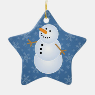 Snowman Star Familienfeiertag Ornament