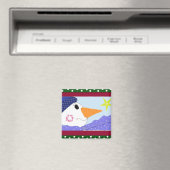 Snowman Star Gazing Magnet (In Situ (Geschirrspüler))