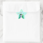 Snowman Star Shaped Stern-Aufkleber (Tasche)