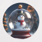 Snowman Stickers Etiketten (Design 1)