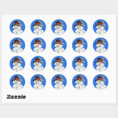 Snowman Stickers Umschlag Aufkleber (Blatt)