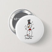 Snowman-Strichmännchen-Knopf Button (Vorne & Hinten)