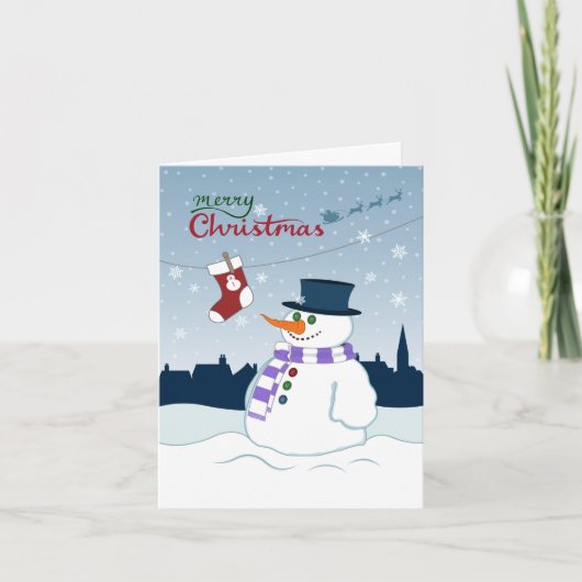 Snowman & Strumpf Frohe Weihnachten (Vorderseite)
