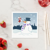 Snowman & Strumpf Weihnachten Serviette (Beispiel)