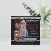 Snowman sucht nach dir an Weihnachten Einladung (Stehend Vorderseite)