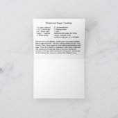 Snowman Sugar Cookie Rezept Card Feiertagskarte (Innenseite)