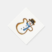 Snowman Sugar Cookie Weihnachten Winter Hanukkah Serviette (Ecke)