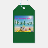 Snowman Sunbaden Geschenkanhänger (Rückseite)