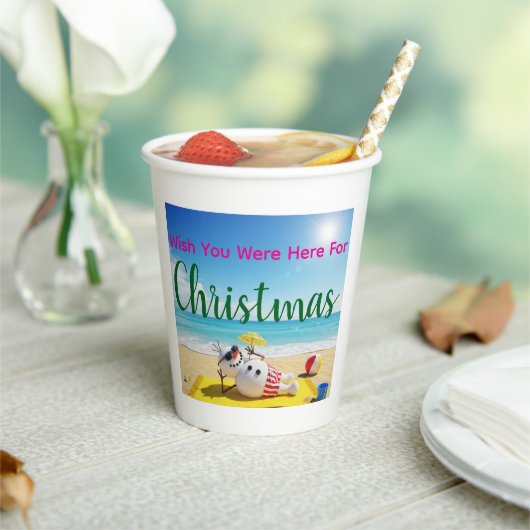 Snowman Sunbaden Pappbecher (In Situ)