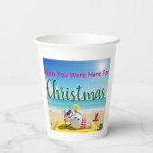 Snowman Sunbaden Pappbecher (Rückseite)