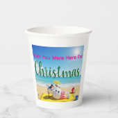 Snowman Sunbaden Pappbecher (Vorderseite)