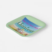 Snowman Sunbaden Pappteller (Gewinkelt)