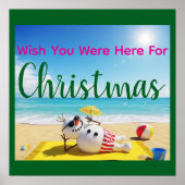 Snowman Sunbaden Poster (Vorne)