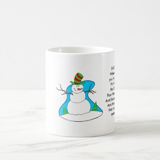 Snowman-Suppen-Gedicht-Tasse Kaffeetasse (Mittel)