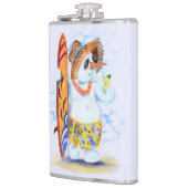 Snowman Surfer Drinks Flasche Flachmann (Links)
