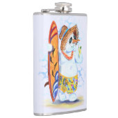 Snowman Surfer Drinks Flasche Flachmann (Rechts)
