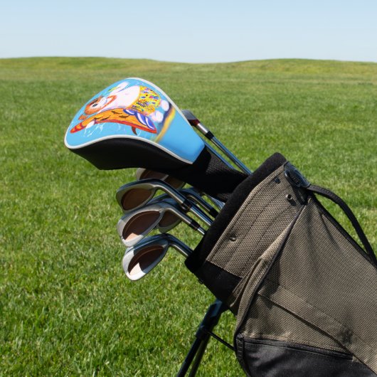 Snowman Surfer mit Cocktail Funny Golf Head Cover Golf Headcover (In SItu)