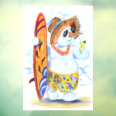 Snowman Surfer Window Klammern Fensteraufkleber (Blatt 3)