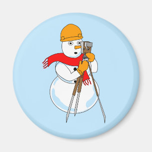 Snowman Surveyor Magnet